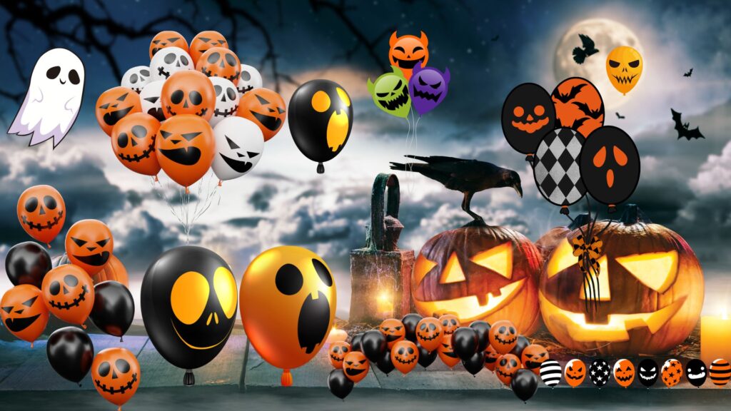 Halloween Balloon Centerpieces