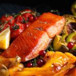 Grilled Salmon with Roasted Vegetables