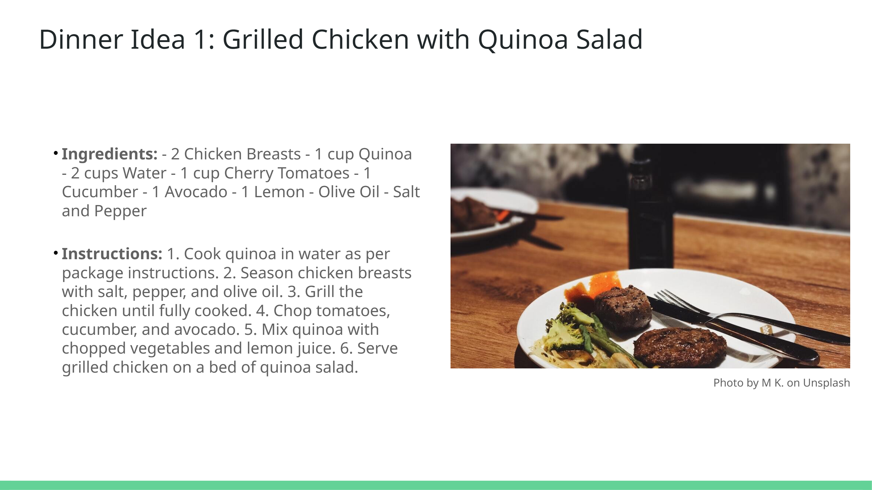 Quick Dinner Ideas - Free PDF Download