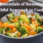 A steamer basket full of colorful vegetables emitting steam, symbolizing healthy cooking.