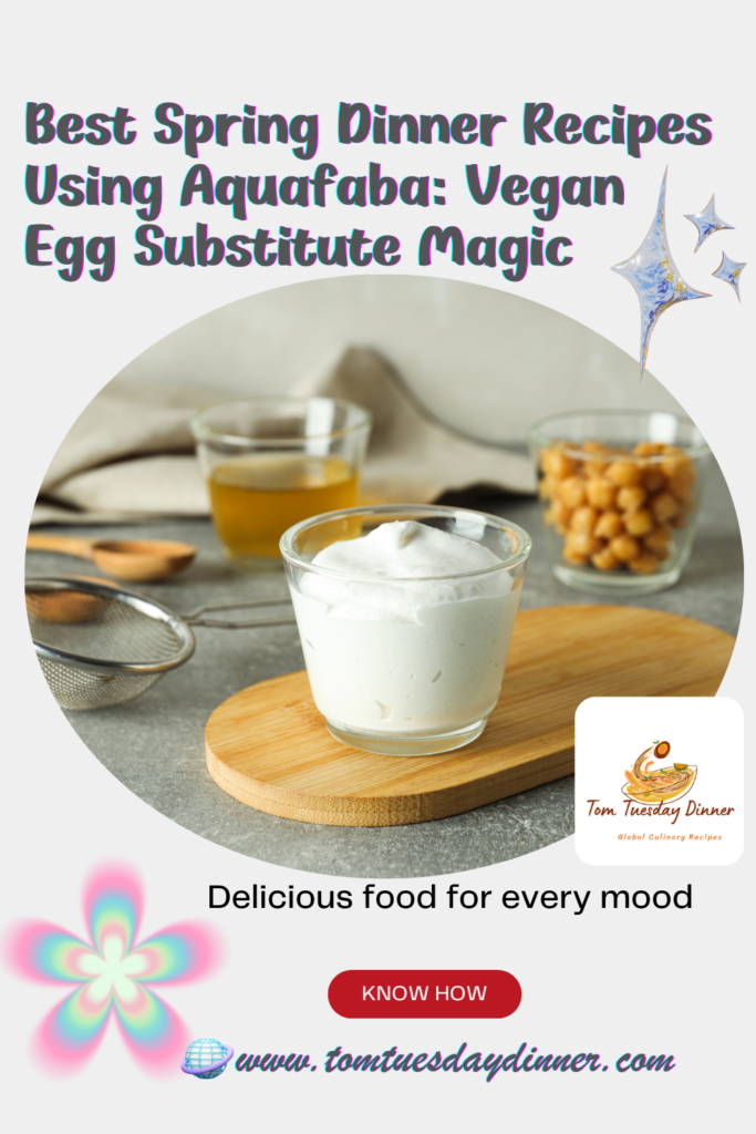 Best Spring Dinner Recipes Using Aquafaba: Vegan Egg Substitute Magic. Delicious food for every mood. www.tomtuesdaydinner.com